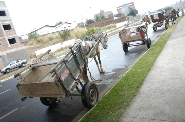 Carroceiros participam de capacitação da Settrans. 