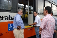 Empresas concessionárias apresentam novos ônibus BRT. Foto: Francis Prado